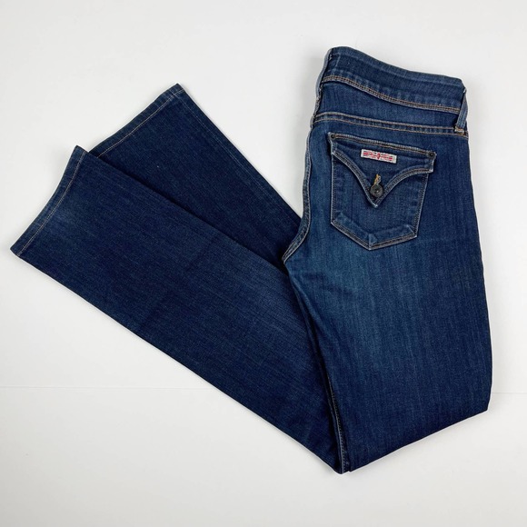 Hudson Ginny Straight Flap Pocket Dark Wash Denim Jeans Size 27 - Picture 1 of 16